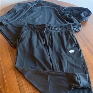 The North Face - Black Sweatshirt Hoodie and pants - large woman